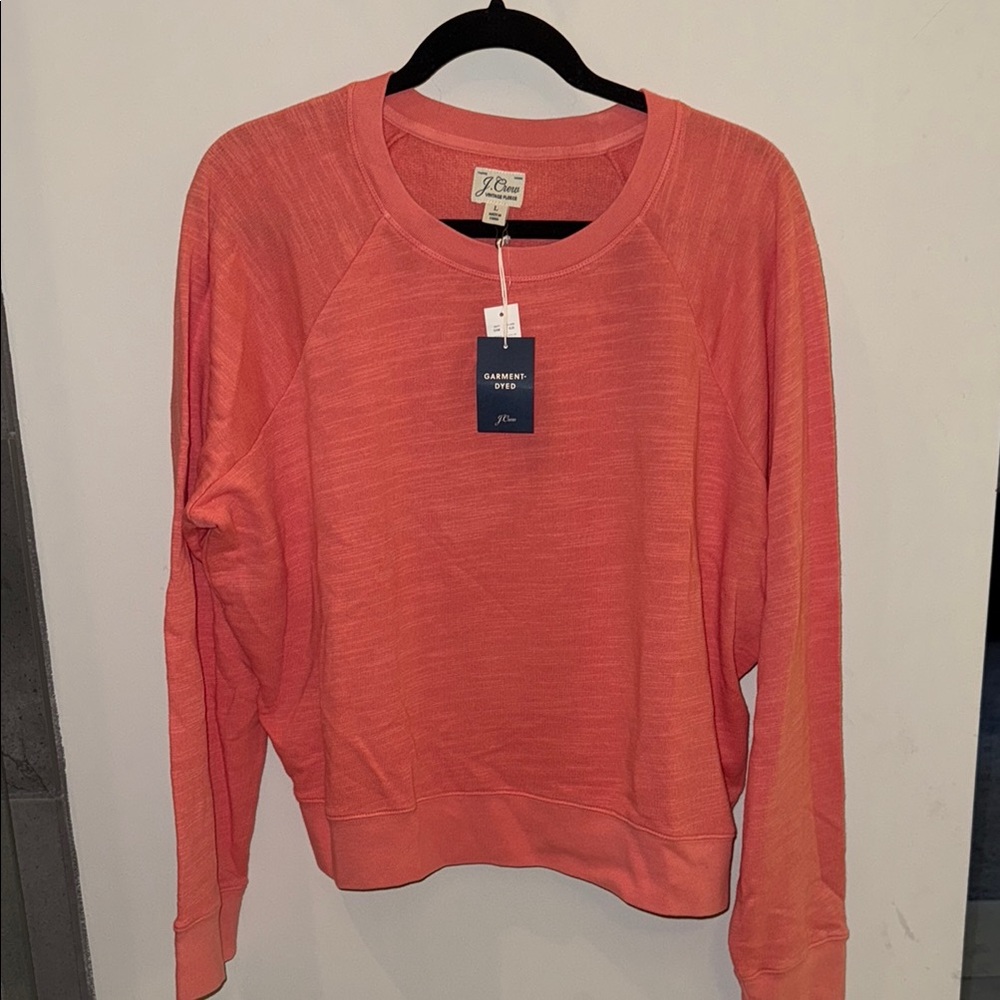 NWT J. Crew Vintage cotton terry crewneck pullover